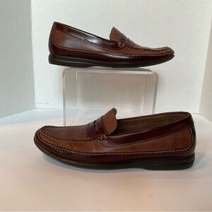 Johnston Murphy Mens Size 10M Soft Brown Leather Driving Slip On Loafers Brazil